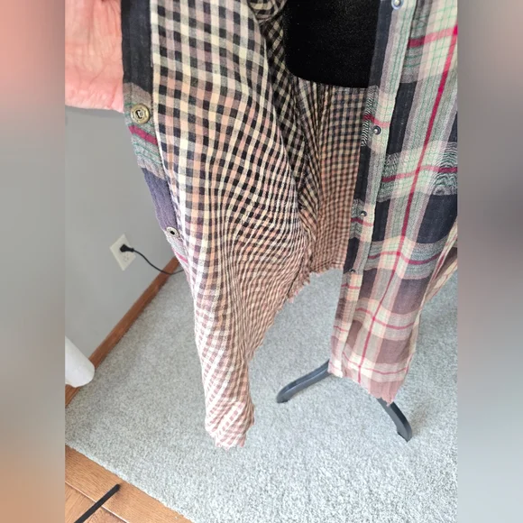 OLI & Hali Black Plaid Button-Up Duster MED - NWOT - Picture 9 of 9